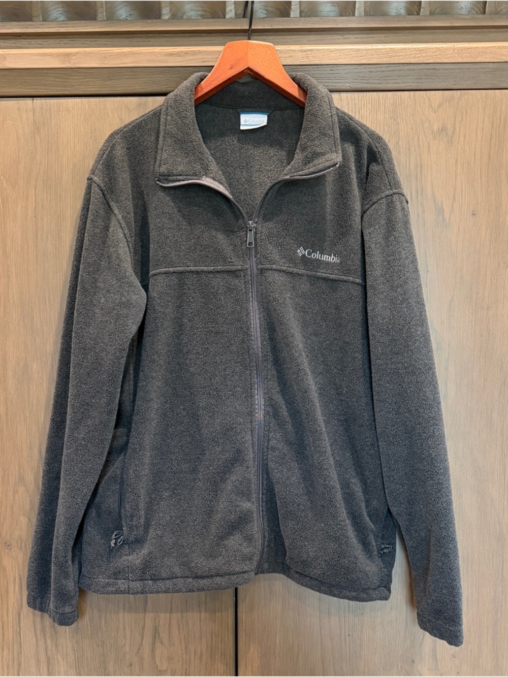 🎀 Columbia- Men's Steens Mountain Full Zip Fleece Jacket gray size XL 🎀